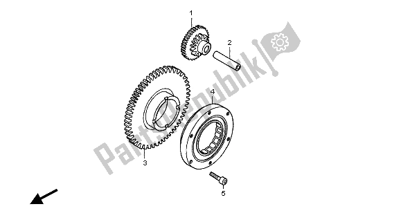 All parts for the Starting Clutch of the Honda CBF 600S 2005