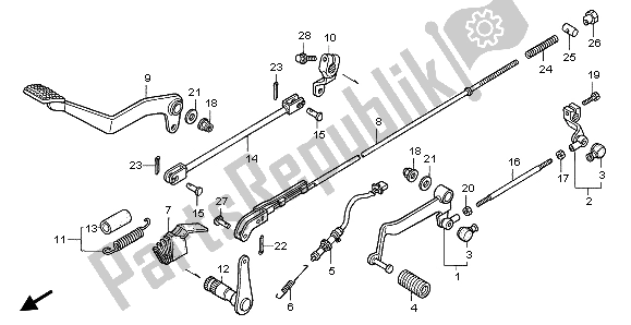 Todas las partes para Pedal de Honda VT 125C 1999