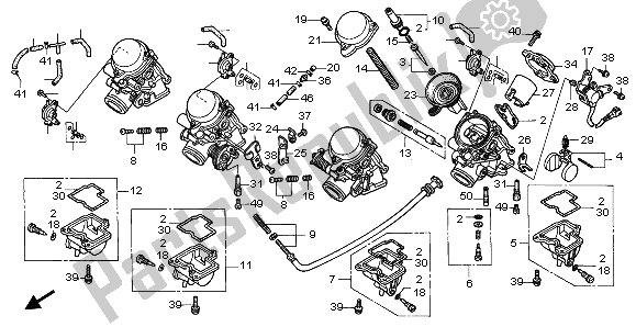 Alle onderdelen voor de Carburateur (onderdelen) van de Honda CBR 1000F 1997