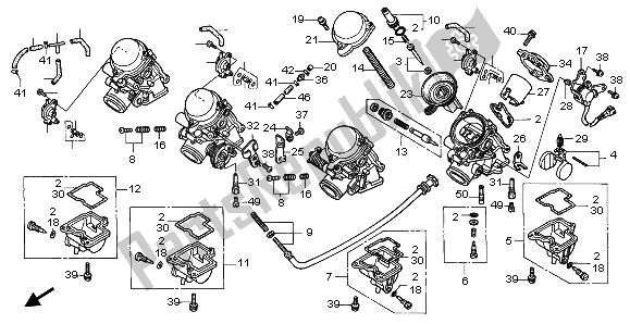 Todas las partes para Carburador (componentes) de Honda CBR 1000F 1997