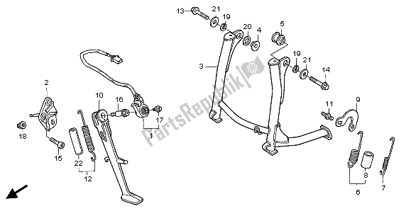 All parts for the Stand of the Honda VFR 800 FI 1999