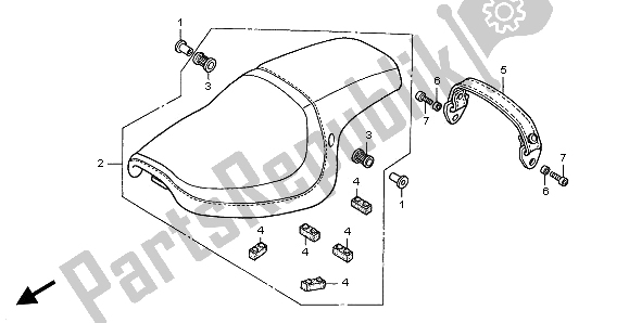 All parts for the Seat of the Honda VT 750 DC 2002