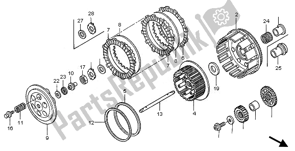 Tutte le parti per il Frizione del Honda TRX 450 ER 2008