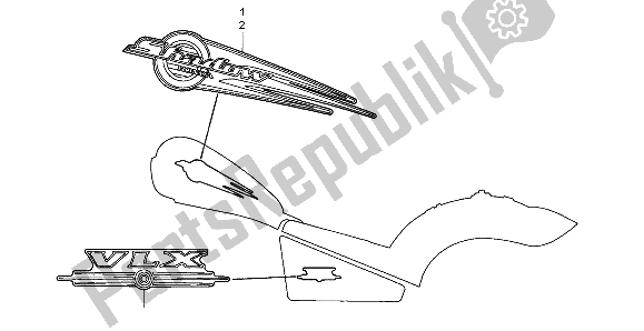 Wszystkie części do Znak Honda VT 600C 1999