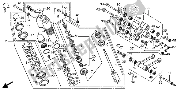 All parts for the Rear Cushion of the Honda CRF 450R 2010