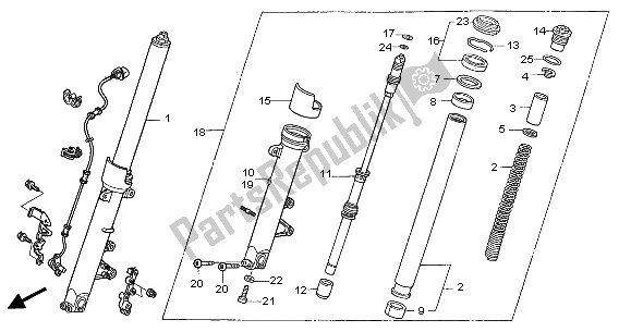 Todas las partes para Tenedor Frontal de Honda CB 1300 2005