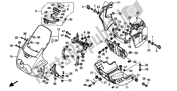 Todas as partes de Capuz do Honda XRV 750 Africa Twin 1991