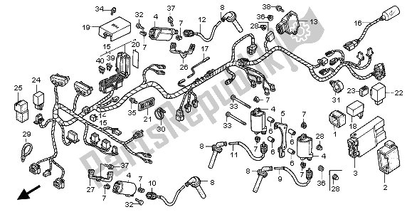 Tutte le parti per il Cablaggio del Honda VFR 750F 1996