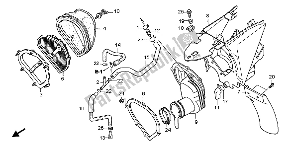 Tutte le parti per il Filtro Dell'aria del Honda CRF 250R 2004