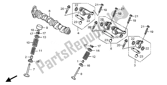 Todas las partes para árbol De Levas Y Válvula (trasera) de Honda VFR 1200 FD 2011