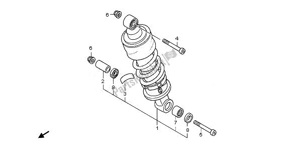 All parts for the Rear Cushion of the Honda CBF 1000 FA 2011