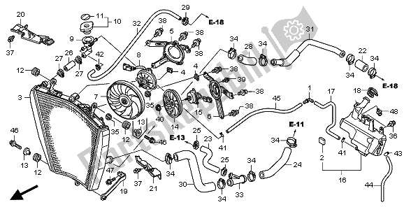 Todas las partes para Radiador de Honda CBR 1000 RR 2011