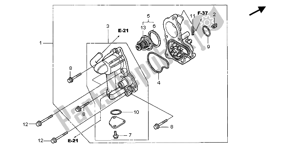 Wszystkie części do Pompa Wodna Honda GL 1800A 2001