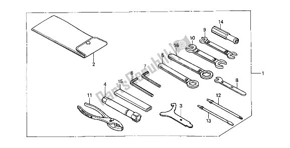 All parts for the Tools of the Honda VT 600C 1989