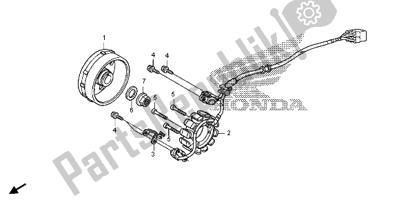 All parts for the Generator of the Honda CRF 450R 2013