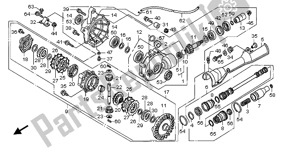 Todas las partes para Engranaje Final Delantero de Honda TRX 450 ES Foreman 2000