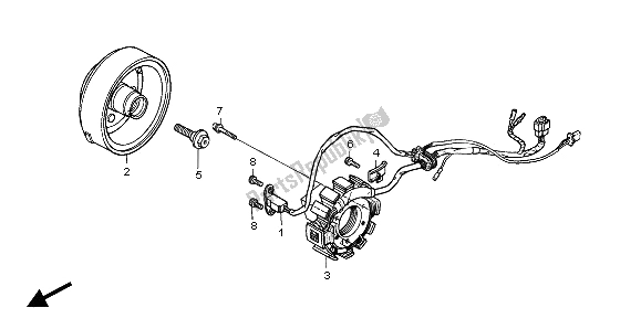 Todas as partes de Gerador do Honda CA 125 1995