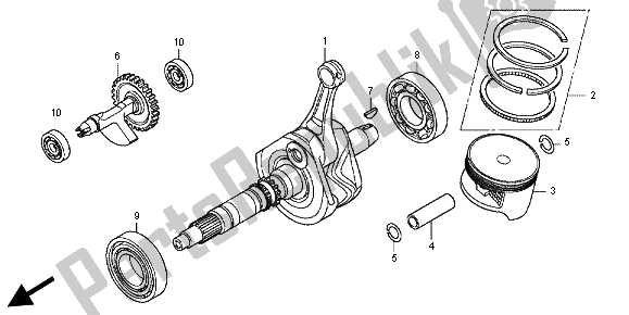 Wszystkie części do Wa? Korbowy I T? Ok Honda TRX 500 FE Foretrax Foreman ES 2012