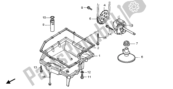 All parts for the Oil Pan & Oil Pump of the Honda CBR 600F 1995