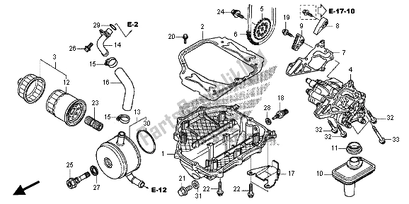 Tutte le parti per il Pompa Dell'olio del Honda VFR 1200 XD 2013