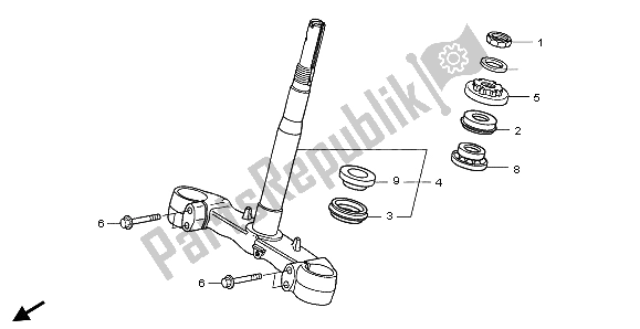 All parts for the Steering Stem of the Honda FJS 400D 2009
