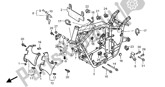 Todas las partes para Cuerpo Del Marco de Honda VT 750C2 2001