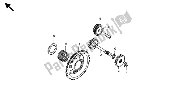 All parts for the Starting Gear of the Honda TRX 450 FE Fourtrax Foreman ES 2002