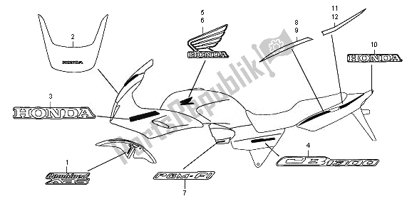 All parts for the Mark of the Honda CB 1300 SA 2010