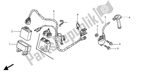 All parts for the Wire Harness of the Honda CRF 450R 2003