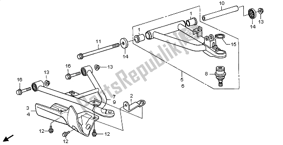 Tutte le parti per il Braccio Anteriore del Honda TRX 500 FA Fourtrax Foreman 2003