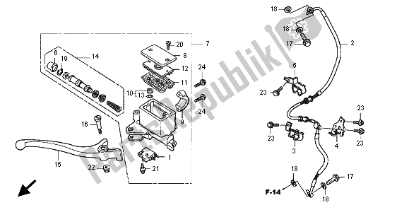 Tutte le parti per il Fr. Pompa Freno del Honda SH 300 2012