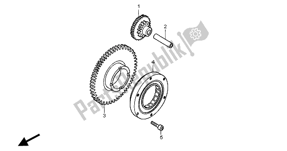 All parts for the Starting Clutch of the Honda CB 900F Hornet 2002