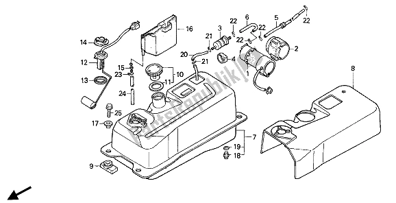 Tutte le parti per il Serbatoio Di Carburante del Honda CN 250 1 1994