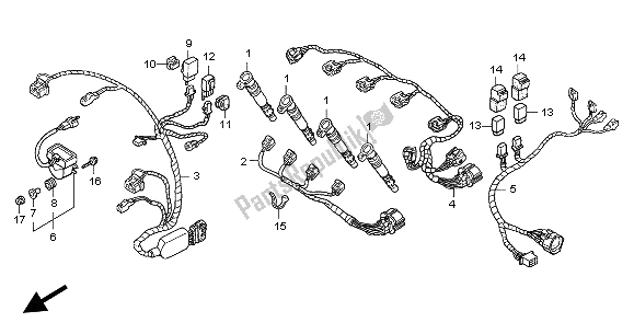 Toutes les pièces pour le Sous Harnais du Honda CBR 600 FR 2002