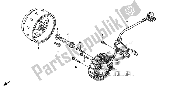 All parts for the Generator of the Honda CRF 250L 2013