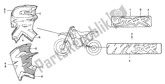 All parts for the Mark of the Honda CR 500R 2 1993