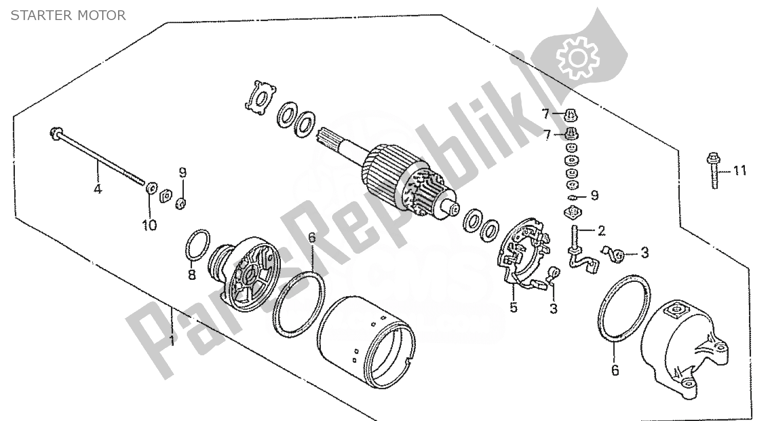 Todas las partes para Motor De Arranque de Honda CBR 400 RR 1986