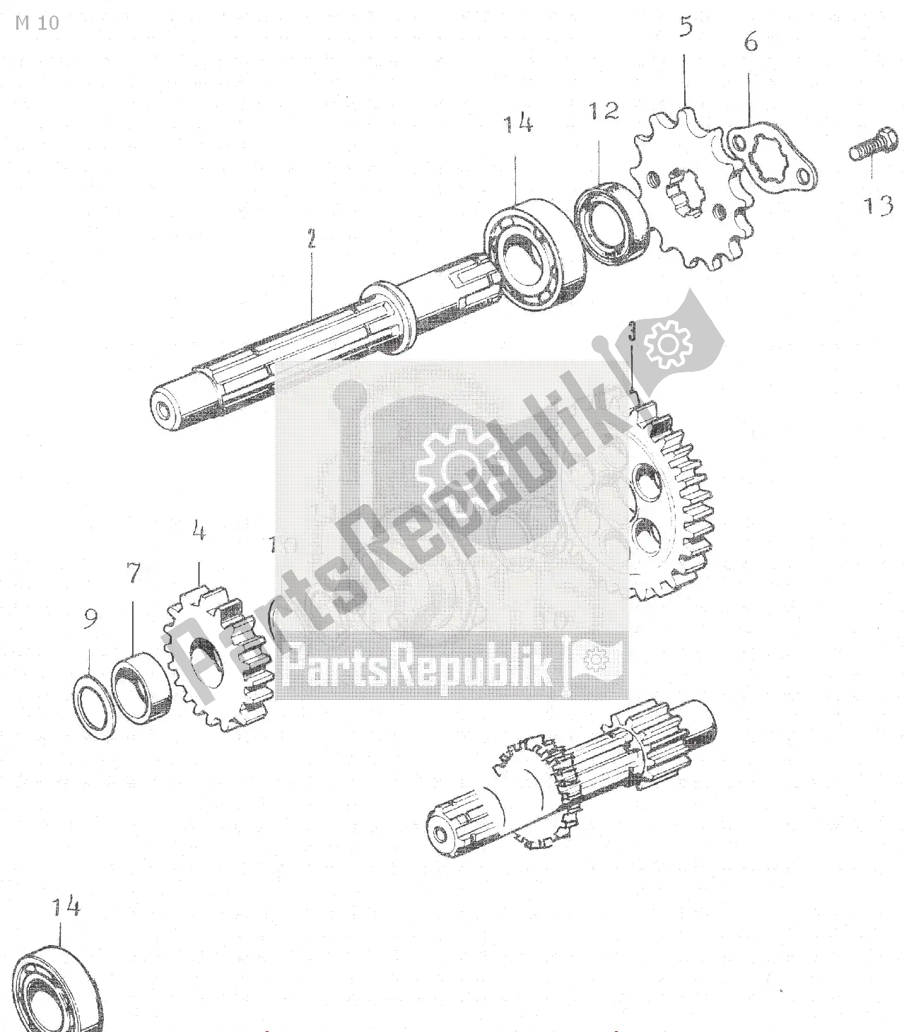 Todas las partes para M 10 de Honda CF 50 Chaly 1950 - 2023