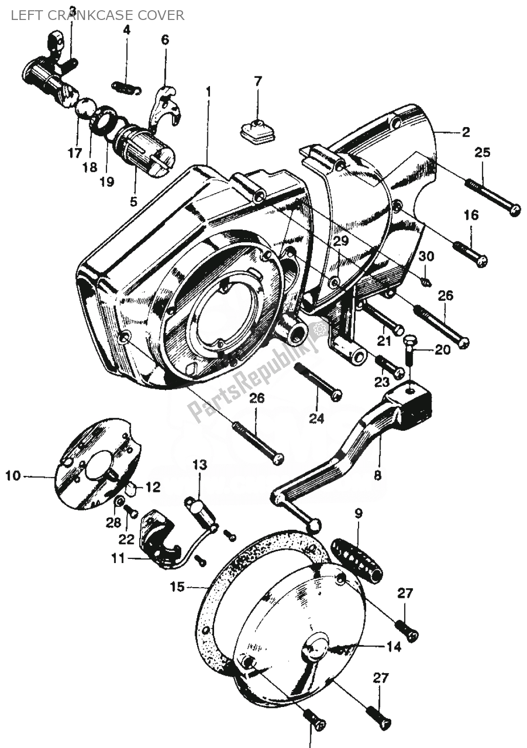 Todas las partes para Cubierta Izquierda Del Cárter de Honda SS 125 1967