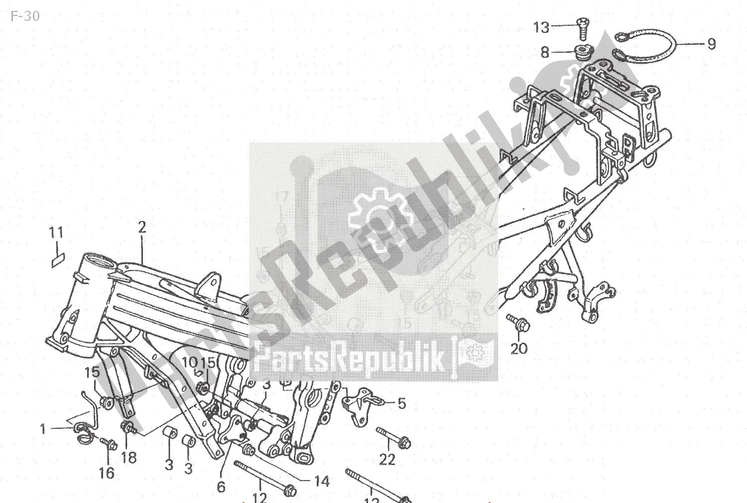 Todas las partes para F-30 de Honda NSR 250 1986