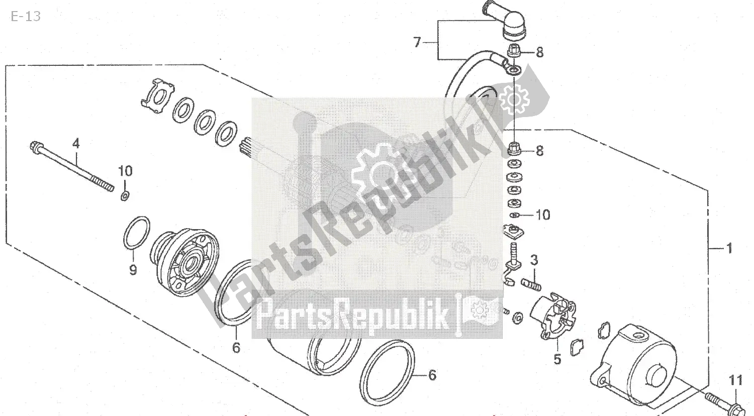 Todas as partes de E-13 do Honda MSX 125 2013