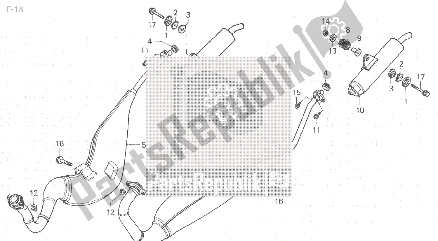 Todas as partes de F-18 do Honda NSR 250 1994