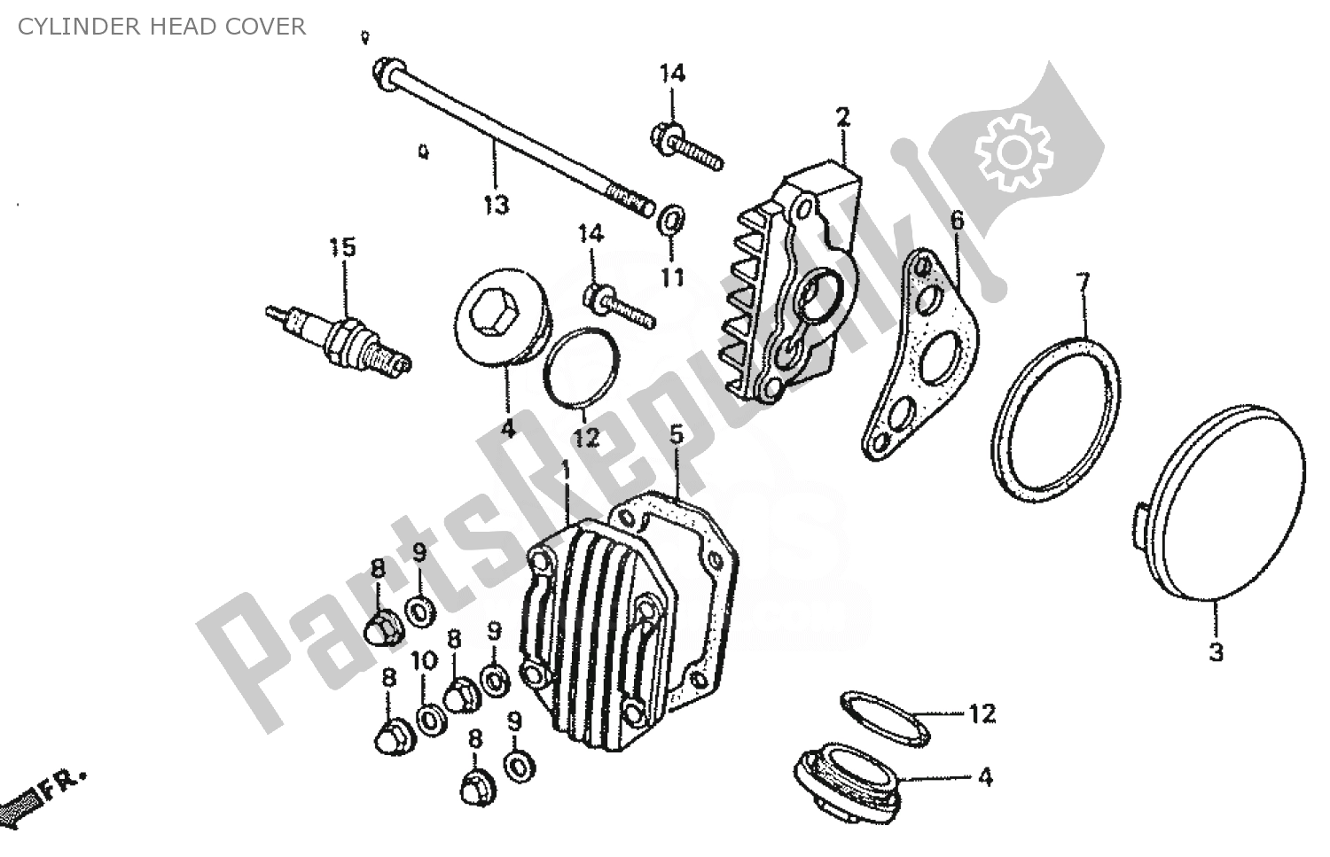 Tutte le parti per il Coperchio Della Testata del Honda ZN 110 Nice 1950 - 2023