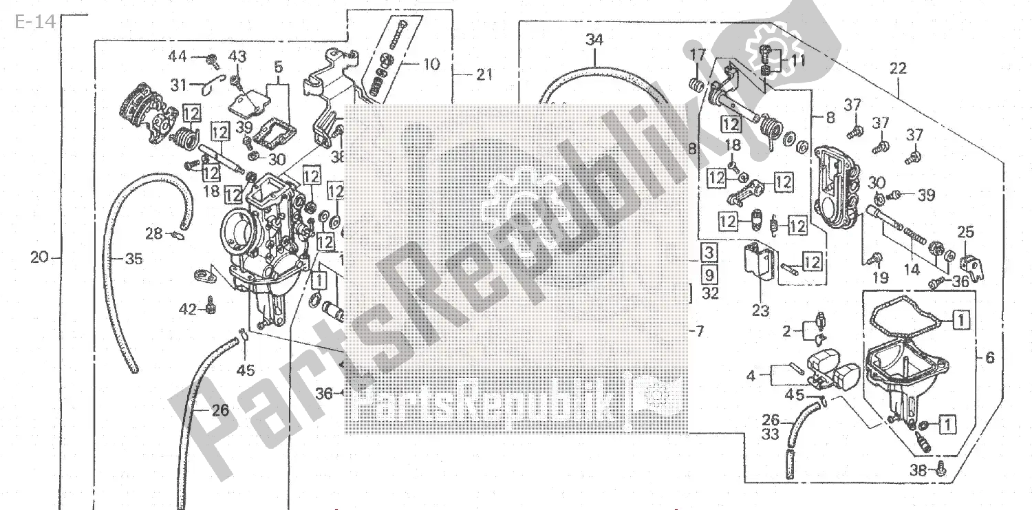 Todas las partes para E-14 de Honda NSR 250 1986