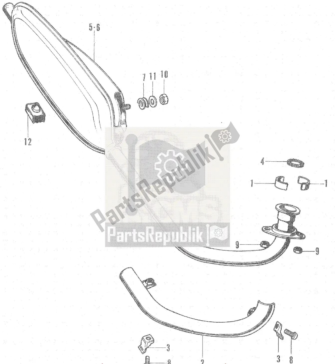 Todas las partes para F 11 de Honda CF 50 Chaly 1950 - 2023