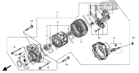 Todas as partes de Gerador do Honda GL 1800A 2002