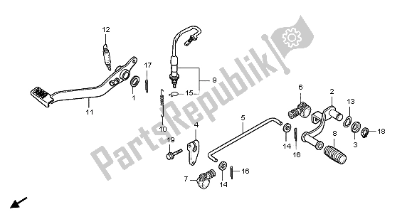 Todas las partes para Pedal de Honda CBR 125 RW 2009