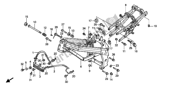 All parts for the Frame Body of the Honda VFR 750F 1994