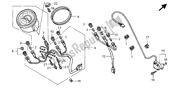 Todas las partes para Metro (kmh) de Honda VT 750C2 1998