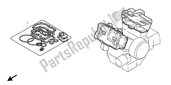 All parts for the Eop-1 Gasket Kit A of the Honda RVF 400R 1996